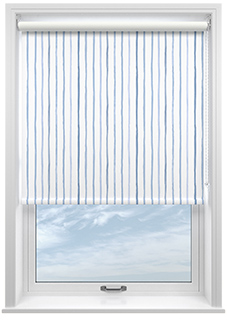 Laura Ashley Painterly Stripe, Blue - Roller Blind